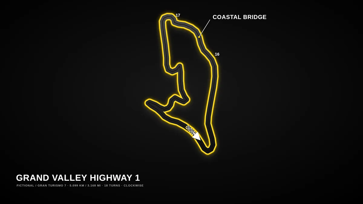 Grand Valley Highway 1 track map