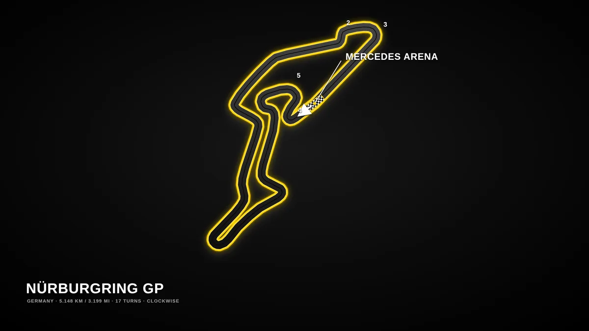 Nürburgring GP track map
